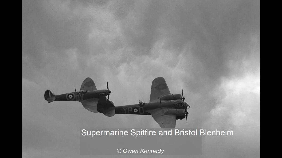 Supermarine Spitfire and Bristol Blenheim